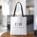 Schwarz-weißes Minimalistisches Monogramm-Elegant Tasche<br><div class="desc">Die Schwarz-weiße Minimalistische Monogram Elegant Collection: Erleben Sie Ihren Stil mit schlichter Eleganz und zeitlosem Charme. Unsere Kollektion präsentiert minimalistische Designs in einer beruhigenden, staubblauen Farbe, die durch elegante Monogramme nach Ihrem Geschmack ergänzt wird. Von der edlen Schreibwaren bis hin zum vielseitigen Zubehör - jedes Stück in unserer Kollektion ist...</div>
