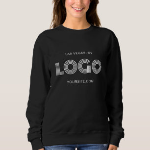 Schwarz-weißes modernes rechteckiges Logo Sweatshirt