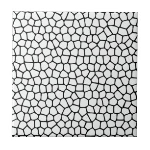 Schwarz-weißes Mosaikmuster Fliese