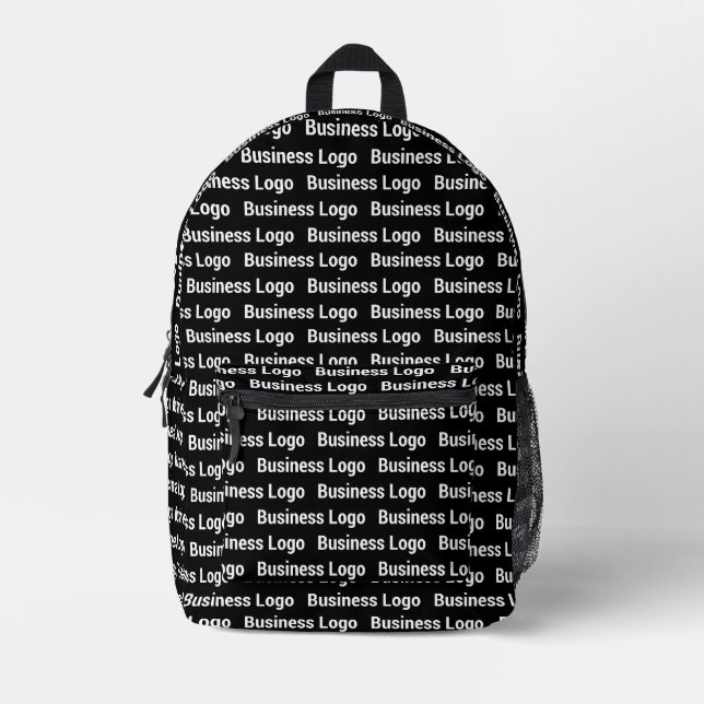 Schwarz-weißes Muster für Werbegeschenke für Unter Bedruckter Rucksack (Vorderseite)