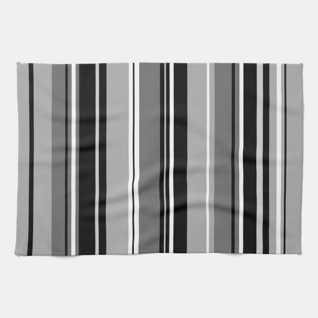 Schwarz-weißes Muster (V) mit gemischtem Streifen Geschirrtuch (Horizontal)