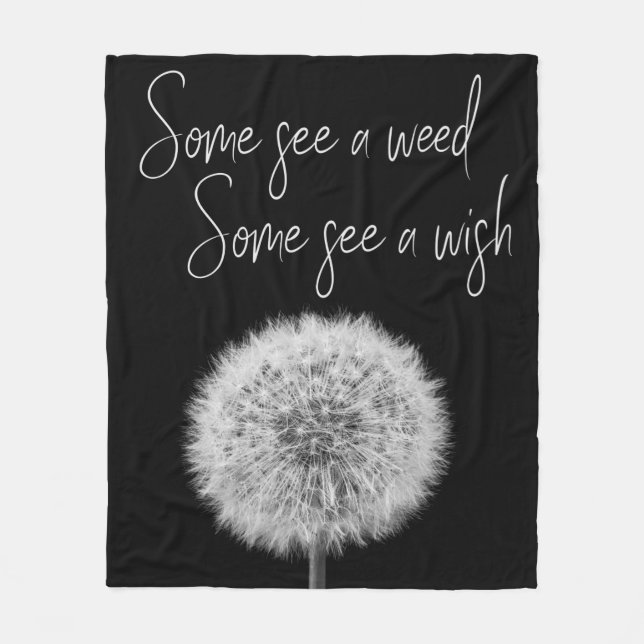 Schwarz-weißes NahaufnahmenFoto motivierend Fleecedecke (Vorderseite)
