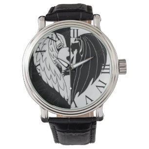 Schwarz-weißes Nervenödem Armbanduhr