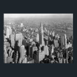 Schwarz-weißes New York City Panorama Artwork Post Poster<br><div class="desc">Pop Art Style Manhattan New York City Artwork</div>