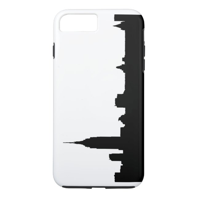 Schwarz-weißes New York Tough iPhone 7 Plus Fall Case-Mate iPhone Hülle (Rückseite)