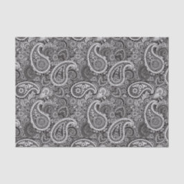 Schwarz-weißes Paisley Elegantes Muster Seidenpapier