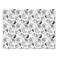 Schwarz-weißes Paisley-Muster – Elegante Textilkun