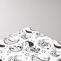 Schwarz-weißes Paisley-Muster – elegante Textilkun
