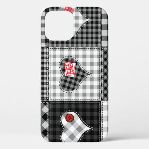 Schwarz-weißes Patchwork ist nahtlos. Case-Mate iPhone Hülle
