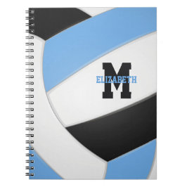 Schwarz-weißes personalisiertes Volleyball Notizblock