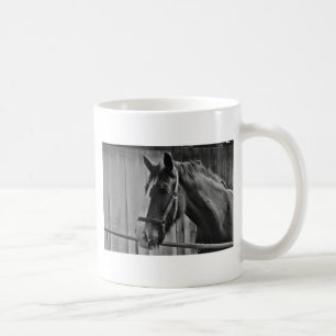 Schwarz-weißes Pferd - Tierfotografie Kaffeetasse