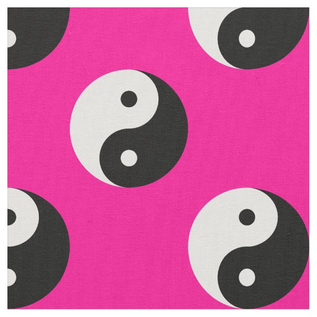 Schwarz-weißes rosa Yang Stoff (Nahaufnahme)