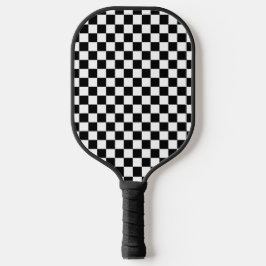 Schwarz-weißes Schachbrett Muster Pickleball Padde Schläger