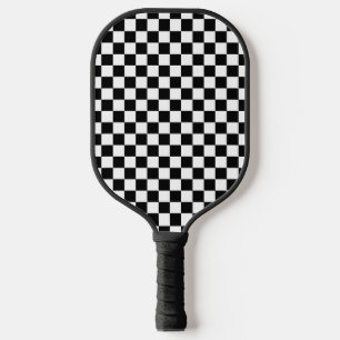 Schwarz-weißes Schachbrett Muster Pickleball Padde Schläger