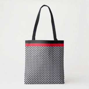 Schwarz-weißes Schachbrettmuster Tasche