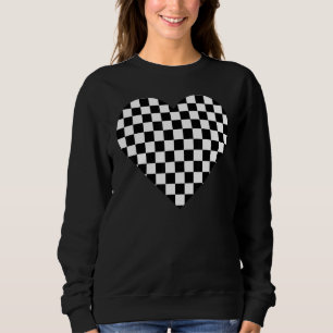 Schwarz-weißes Schachspiel Niedliche Schachspieler Sweatshirt
