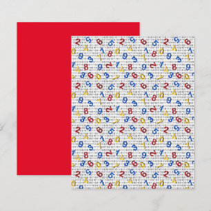 Schwarz-weißes Scrapbook-Papier mit roter gelber b