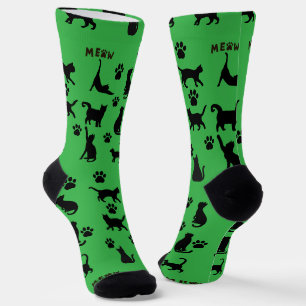 Schwarz-weißes Smoking-Katze-Socken-Geschenk Socken