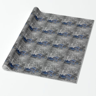 "Schwarz-weißes" Spritzen "klassischen Magnesiums Geschenkpapier
