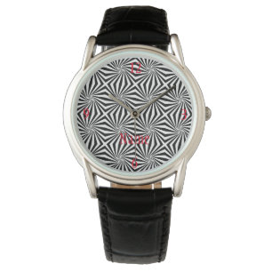 Schwarz-weißes Strahlungsmuster Thunder_Cove Armbanduhr