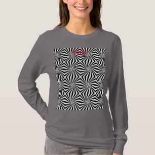 Schwarz-weißes Strahlungsmuster Thunder_Cove T-Shirt