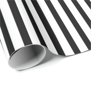 Schwarz-weißes Streifenpapier Geschenkpapier