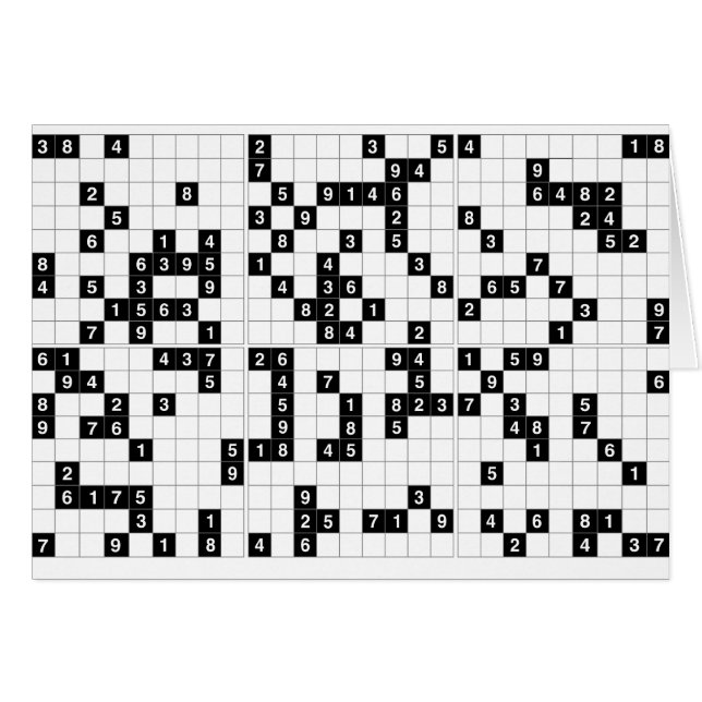 Schwarz-weißes Sudoku (Vorderseite (Horizontal))