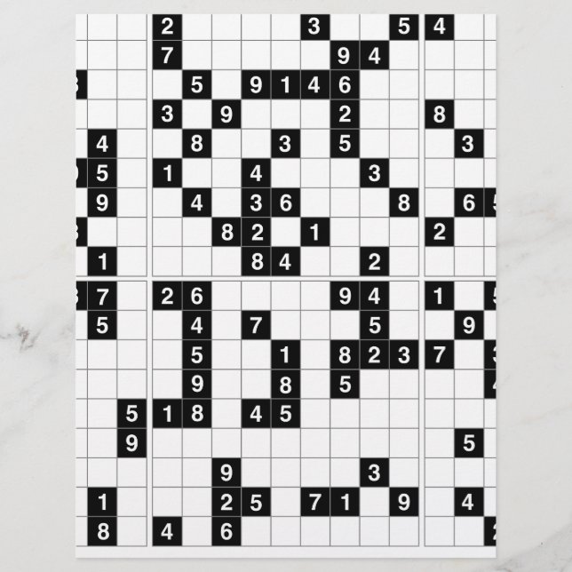 Schwarz-weißes Sudoku (Vorderseite)