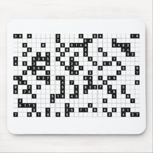 Schwarz-weißes Sudoku Mousepad