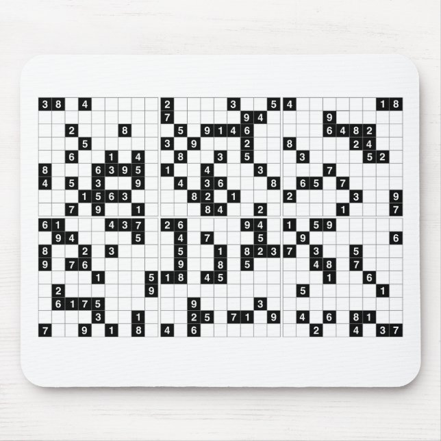 Schwarz-weißes Sudoku Mousepad (Vorne)