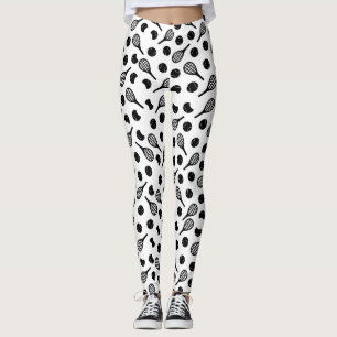 Schwarz-weißes Tennis Ball Racket Einfache Klassen Leggings