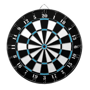 Schwarz-weißes Türkisches Blue Dart Board Dartscheibe