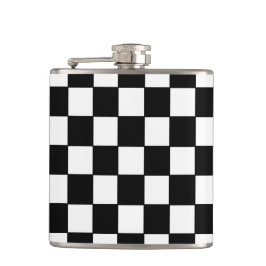 Schwarz-weißes überprüft - Flasche Flachmann