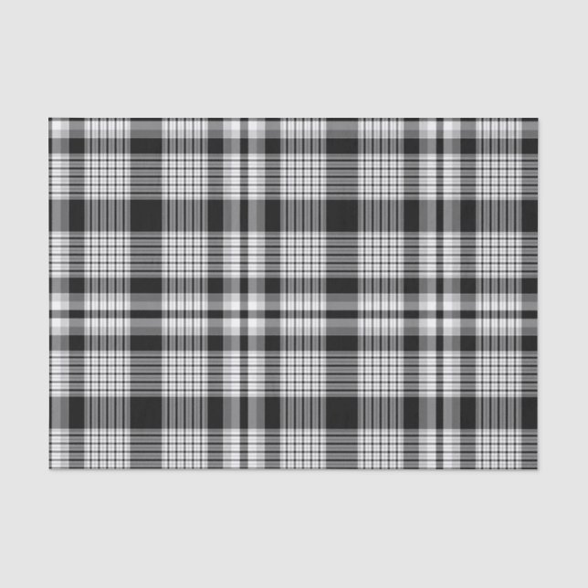 Schwarz-weißes und graues kariertes seidenpapier (Vorderseite)