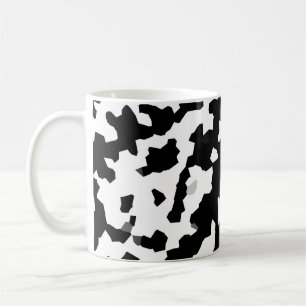 Schwarz-weißes unregelmäßiges Abstraktes Muster Kaffeetasse