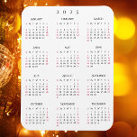 Schwarz-weißes Volljahr 2025 Kalender Kühlschrank  Magnet<br><div class="desc">Maßgeschneidertes,  elegantes Drehbuch,  schlicht Schwarz/Weiß,  Kalender 2025,  hochwertiger,  wasserbeständiger,  flexibler Magnet,  für jede Magnetfläche am Zuhause oder im Büro. Ein tolles Geschenk für Freunde und Familie,  für Ferien,  Weihnachten,  neue Jahre.</div>