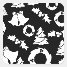 Schwarz-weißes Weihnachtsmuster