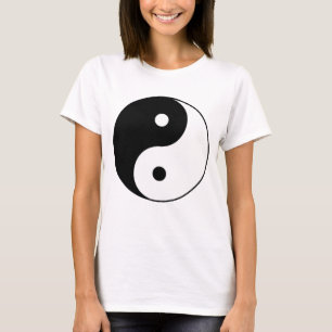 Schwarz-weißes Yang-Symbol T-Shirt