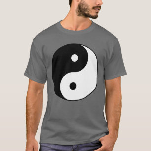 Schwarz-weißes Yang-Symbol T-Shirt