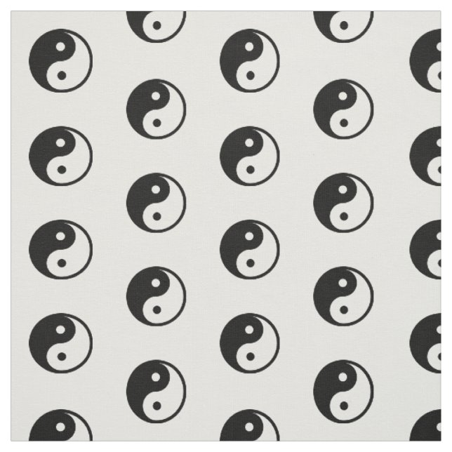 Schwarz-weißes Yin Yang Symbol-Muster Stoff (Muster)