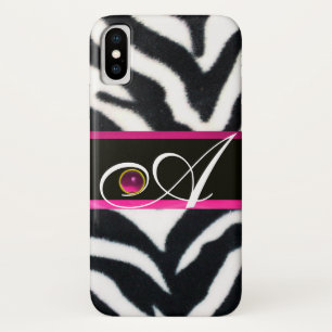 SCHWARZ-WEISSES ZEBRA FUR FUCHSIA PINK GEM MONOGRA TITLE_SEO2