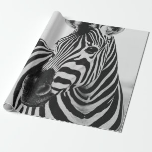 SCHWARZ-WEIßES ZEBRA GESCHENKPAPIER