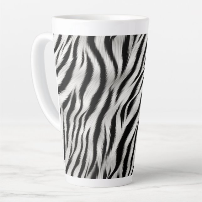 Schwarz-weißes Zebra Milchtasse (Linke Ecke)