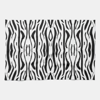Schwarz-weißes Zebra- oder Tigermuster Geschirrtuch