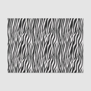 Schwarz-weißes Zebra Seidenpapier