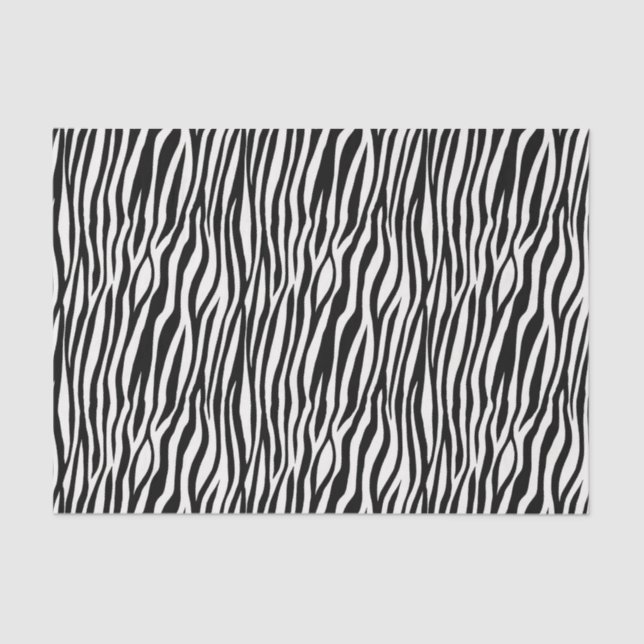 Schwarz-weißes Zebra Seidenpapier (Vorderseite)
