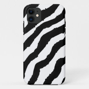 Schwarz-weißes Zebramuster iPhone 11 Hülle