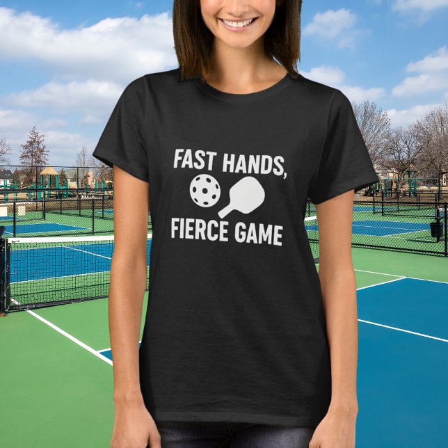 Schwarz-weißes Zitat von Pickleball T-Shirt (Von Creator hochgeladen)
