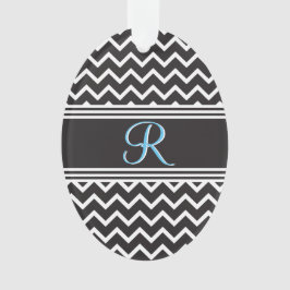 Schwarz | White Zickzack Gothic Zigzag Monogram Ornament