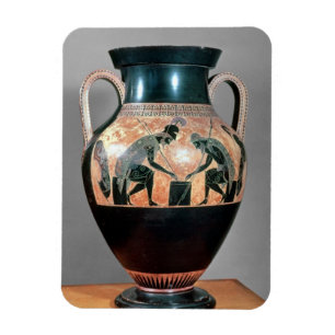 Schwarz-Zahl Amphora, der Ajax und Achilleus Magnet